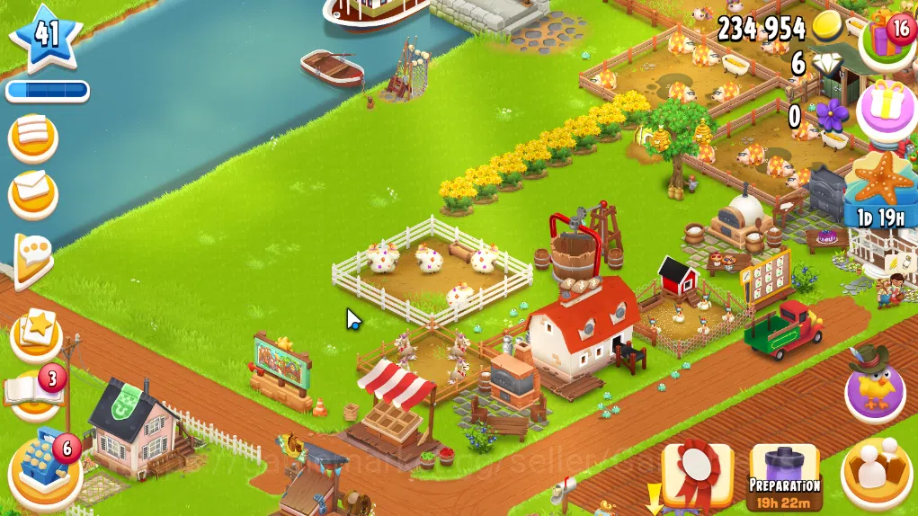 Hay Day Accounts Level 41 | Barn Storage 1050 + Silo Storage 625 | 234k Coins, 6 Diamonds |CN ON|Log Supercell ID|Take 4