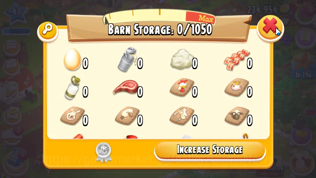 Hay Day Accounts Level 41 | Barn Storage 1050 + Silo Storage 625 | 234k Coins, 6 Diamonds |CN ON|Log Supercell ID|Take 7