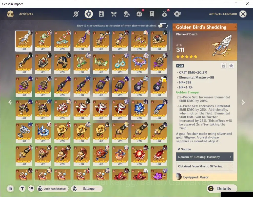 Genshin Impact Accounts ASIA|Hutao PremTeam+Homa|8 Limited + 7 (*5Weapon)| image 8