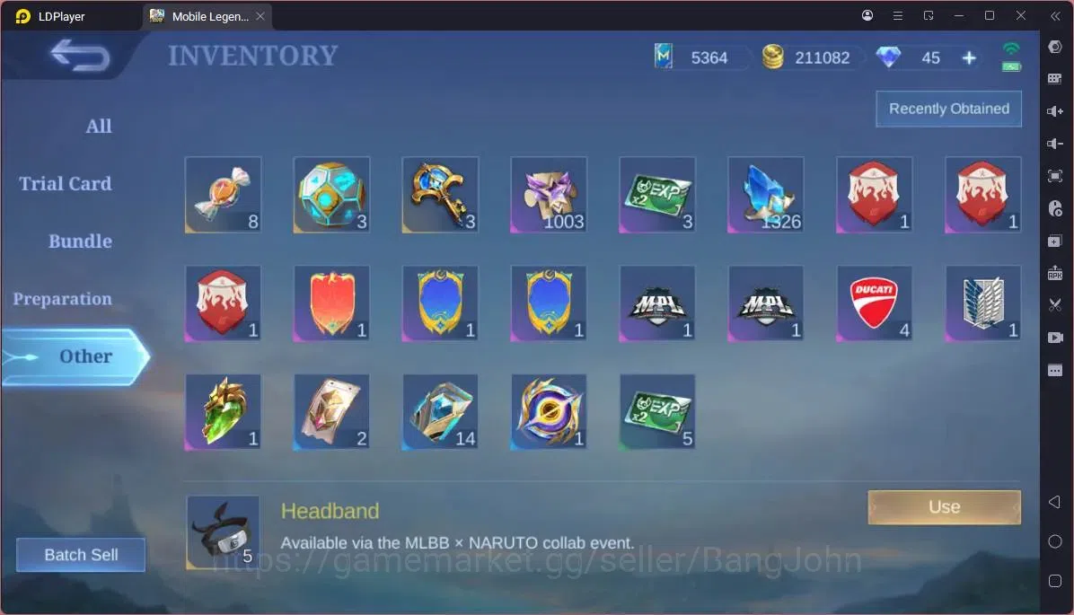 Mobile Legends: Bang Bang Accounts GLOBAL Hero 132 Skin 282|Aspirant Ruby|Prime Beatr image 11