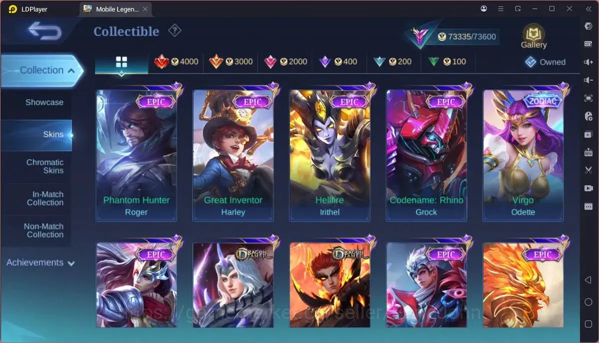 Mobile Legends: Bang Bang Accounts GLOBAL Hero 132 Skin 282|Aspirant Ruby|Prime Beatr image 5