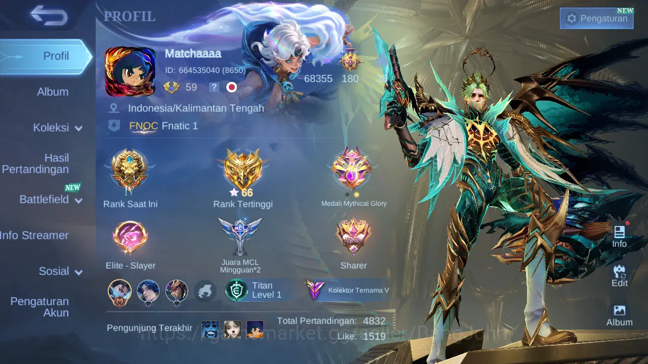 Mobile Legends: Bang Bang Accounts GLOBAL Hero 120 Skin 192 | Prime Granger | Zodiac  image 18
