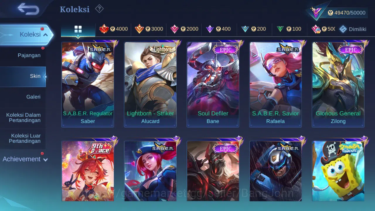 Mobile Legends: Bang Bang Accounts GLOBAL Hero 120 Skin 192 | Prime Granger | Zodiac  image 3