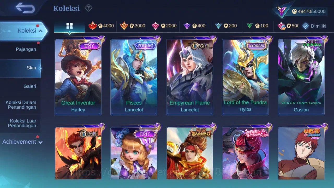 Mobile Legends: Bang Bang Accounts GLOBAL Hero 120 Skin 192 | Prime Granger | Zodiac  image 5