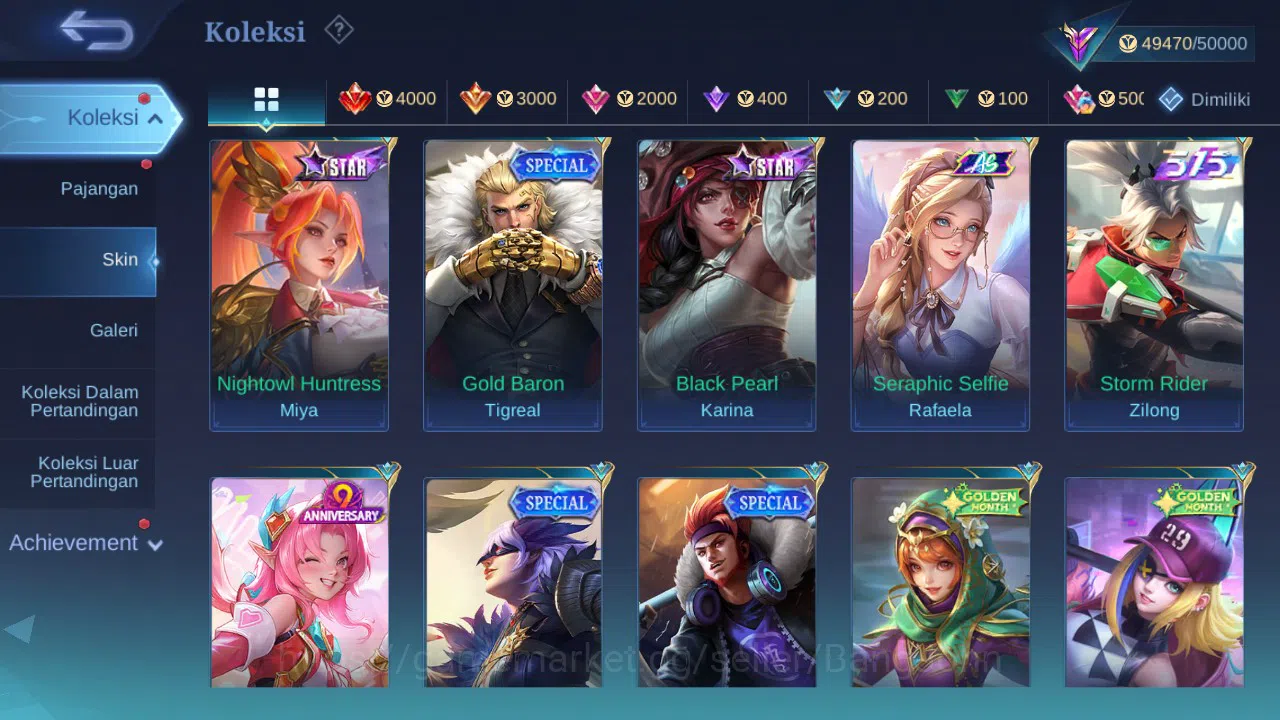 Mobile Legends: Bang Bang Accounts GLOBAL Hero 120 Skin 192 | Prime Granger | Zodiac  image 8