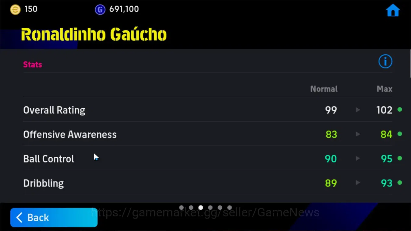 eFootball Accounts Android|Big Time Ronaldinho Gaucho 21 Jun'02,Ousma image 8