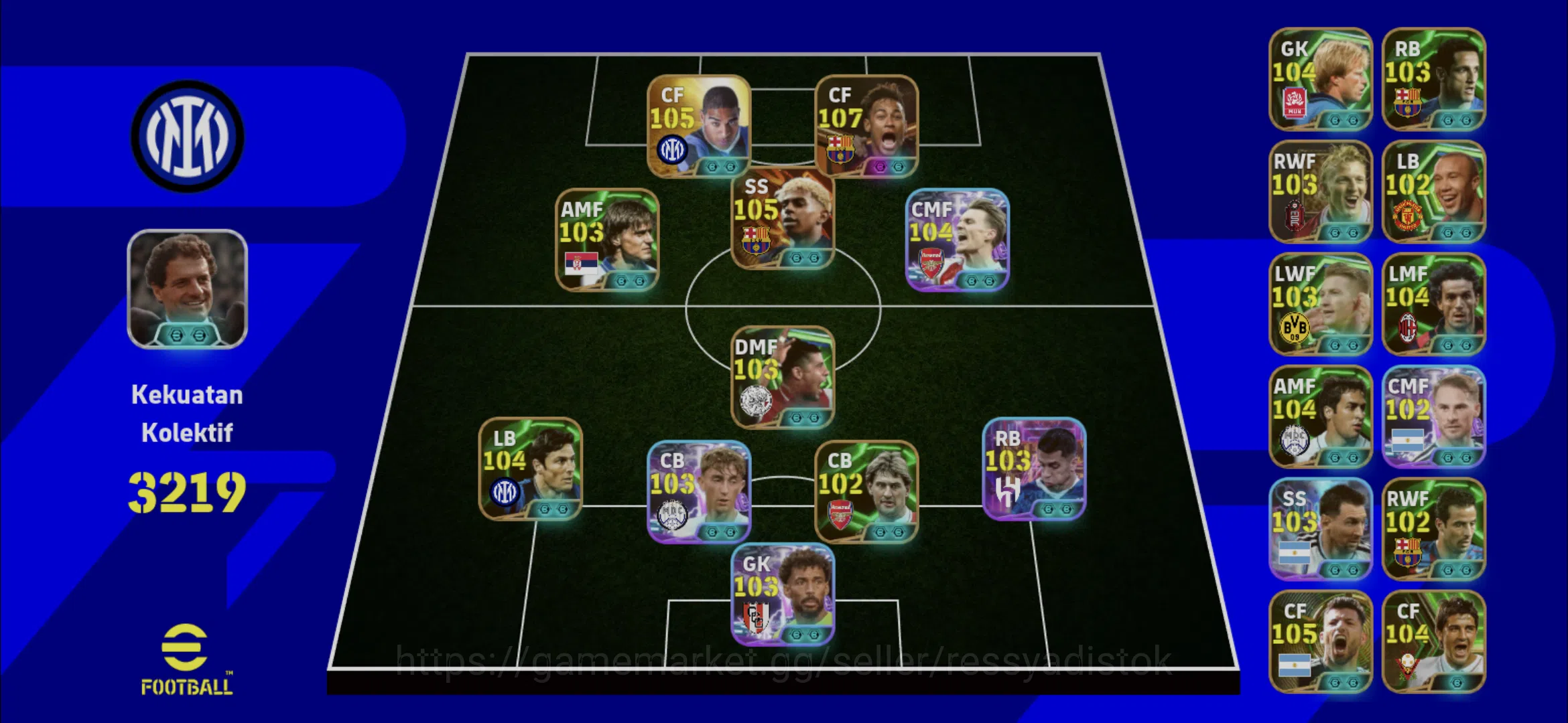 eFootball Accounts Legends & Iconic Players EFOOTBALL DREAM ACCOUNT | BIGTIME NEYMAR MSN,BIGTIME L YAMAL,ADRIANO OLD,M 1