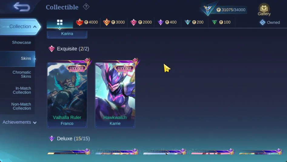 Mobile Legends: Bang Bang Accounts Collector Hero 90|Skin 142|Max Emblem|LBox[Franco,Karrie],Cyclops SpongB,LB Tigreal,2 7