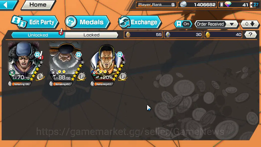One Piece Bounty Rush Accounts Global|3 EX|BP Kuzan,AMS[Borsalino],5Elder St.Satu image 5