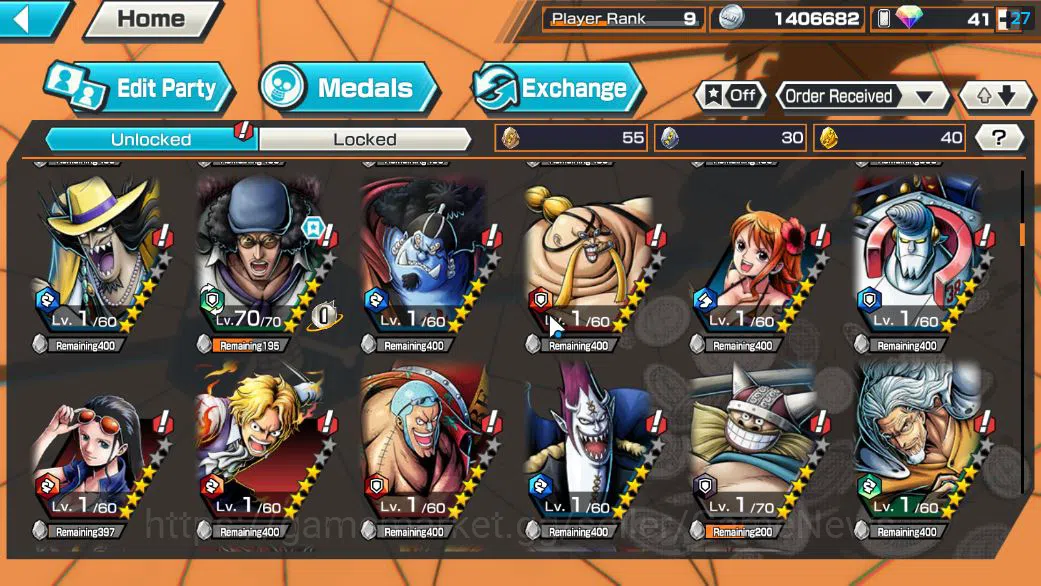 One Piece Bounty Rush Accounts Global|3 EX|BP Kuzan,AMS[Borsalino],5Elder St.Satu image 8