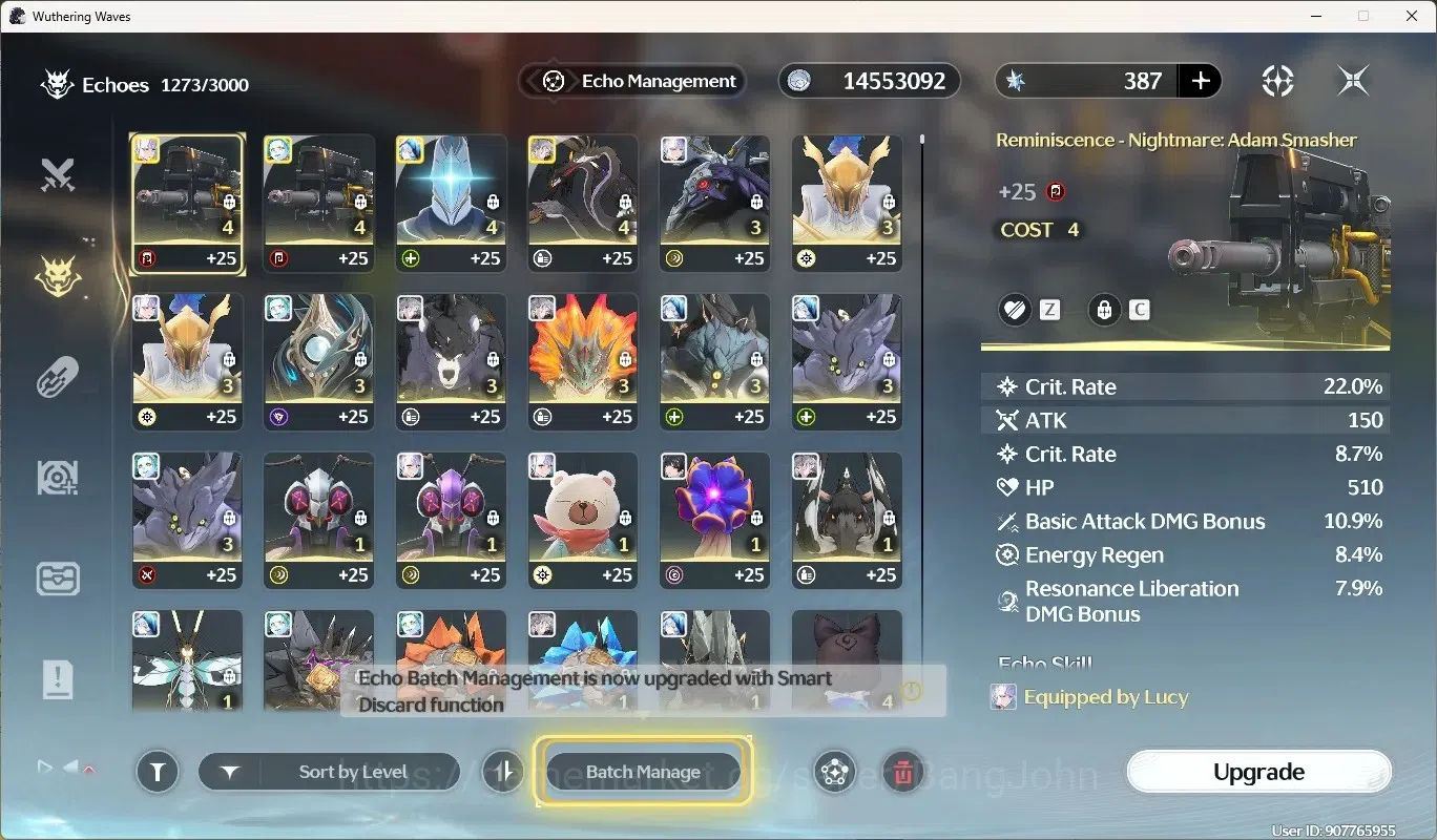 Wuthering Waves Accounts Others SEA|UL 51|Rank 6|4 Char Limited [Lucy Rc3,Rebecca Rc3]+Sign,Shorekeeper| Mc Female 15