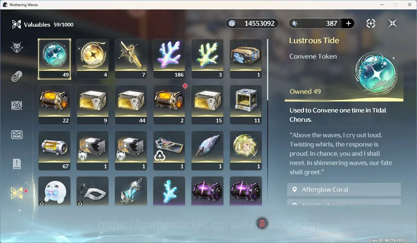 Wuthering Waves Accounts Others SEA|UL 51|Rank 6|4 Char Limited [Lucy Rc3,Rebecca Rc3]+Sign,Shorekeeper| Mc Female 20
