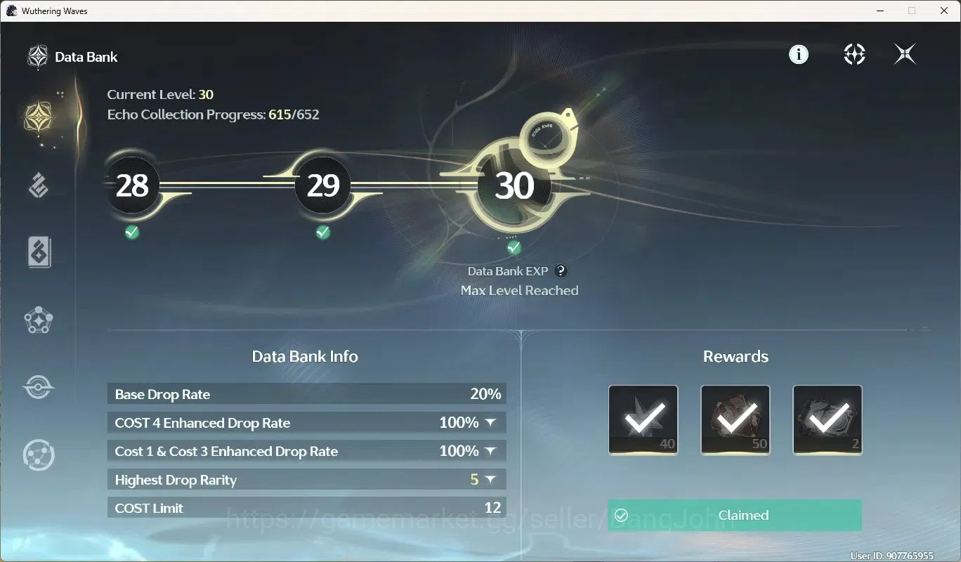 Wuthering Waves Accounts Others SEA|UL 51|Rank 6|4 Char Limited [Lucy Rc3,Rebecca Rc3]+Sign,Shorekeeper| Mc Female 5