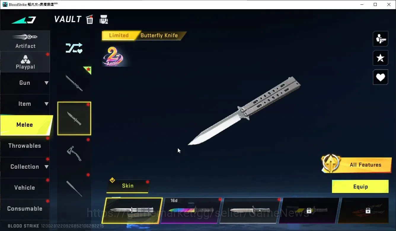 Blood Strike Accounts ASIA|MELEE LightBlade+Collab ENZO-Kraken,TR MCX,FN image 14