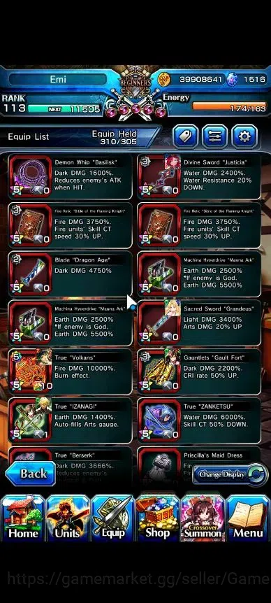 Grand Summoners Accounts Global|Rank 113|1518 cc|27 Ascend+6 TW|(Emiya,Fen, image 10