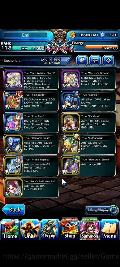 Grand Summoners Accounts Global|Rank 113|1518 cc|27 Ascend+6 TW|(Emiya,Fen, image 5