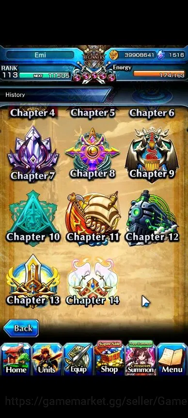 Grand Summoners Accounts Global|Rank 113|1518 cc|27 Ascend+6 TW|(Emiya,Fen, image 8