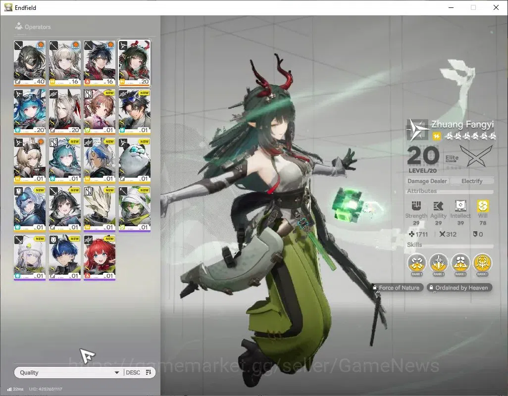 Arknights: Endfield Accounts ASIA|Lv45|3SSR(1Limited)+4(*6WP)|(Zhuang Fangyi+Si image 2