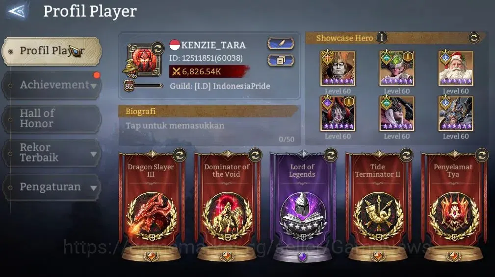 Watcher of Realms Accounts End-Game GLOBAL 60x|Lv82|6.8M Power|5 Lord[Praetus,EzarethA1,IovarA1,Elddr,Aracha]+62 2