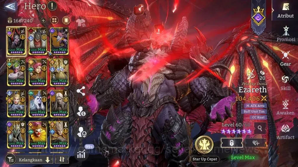Watcher of Realms Accounts End-Game GLOBAL 60x|Lv82|6.8M Power|5 Lord[Praetus,EzarethA1,IovarA1,Elddr,Aracha]+62 8