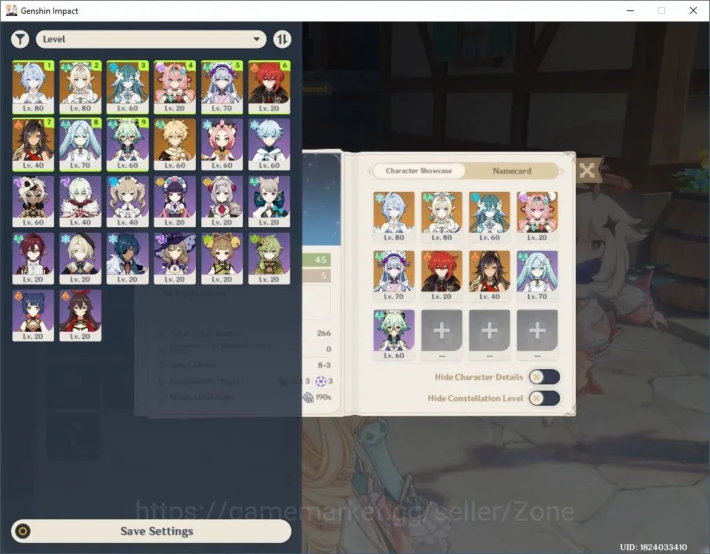 Genshin Impact Accounts Starter ASIA|AR45|4Limit Odette+Sign,Vesna,Vodya,Varessa+chrSTD Sucrose,Faruzan,Diona Etc|MC 1