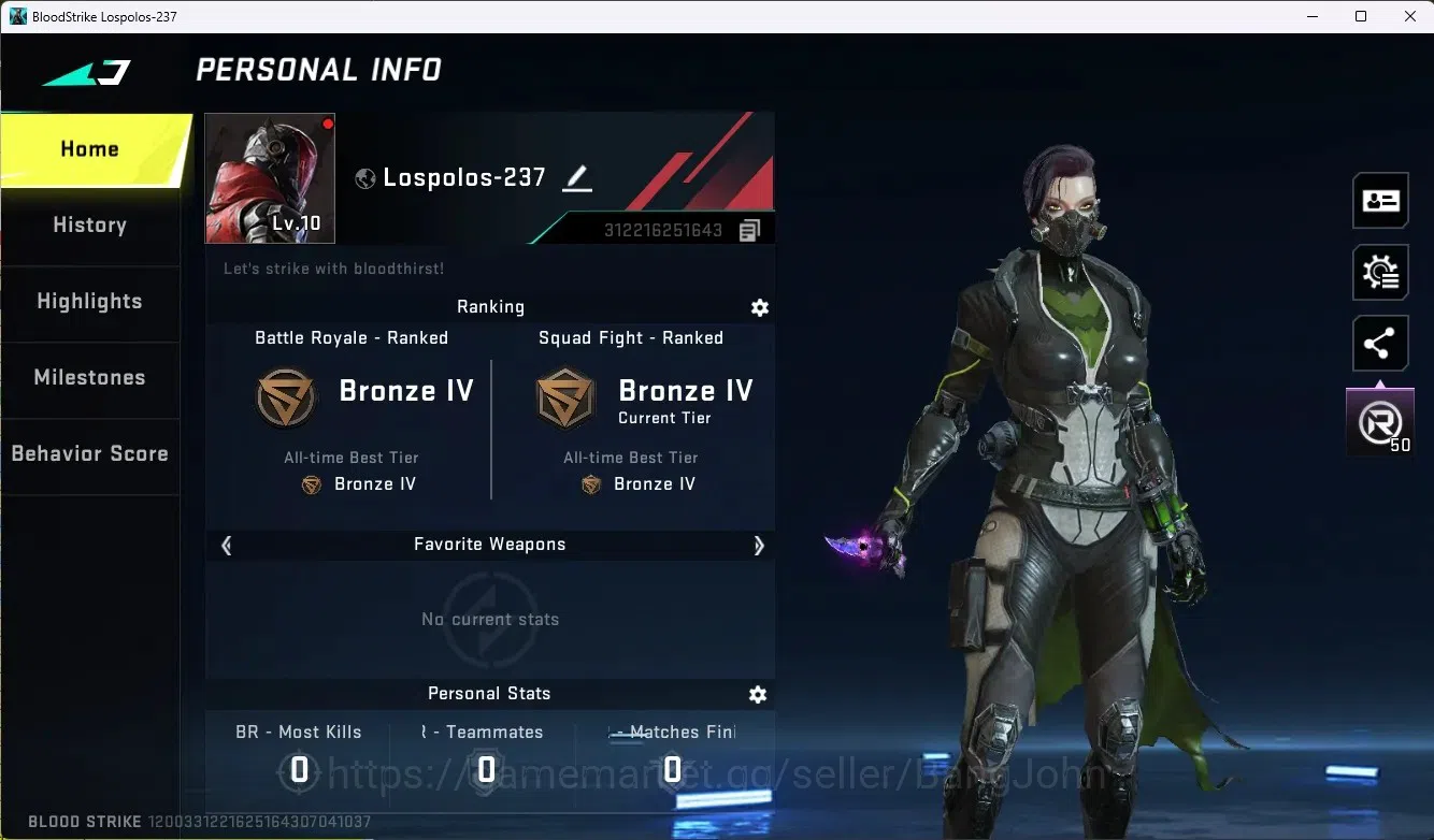 Blood Strike Accounts ASIA|Ultra Butterfly Knife-Starfall|1 Legendary Gu image 1