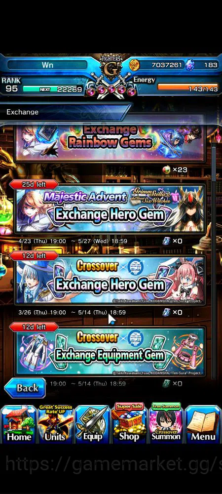 Grand Summoners Accounts Global|Rank 95|183 cc|15 Ascend+8 TW|[Okarun,DL Ri image 11