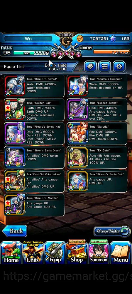 Grand Summoners Accounts Global|Rank 95|183 cc|15 Ascend+8 TW|[Okarun,DL Ri image 13