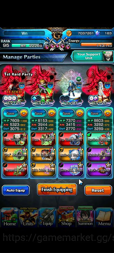 Grand Summoners Accounts Global|Rank 95|183 cc|15 Ascend+8 TW|[Okarun,DL Ri image 17