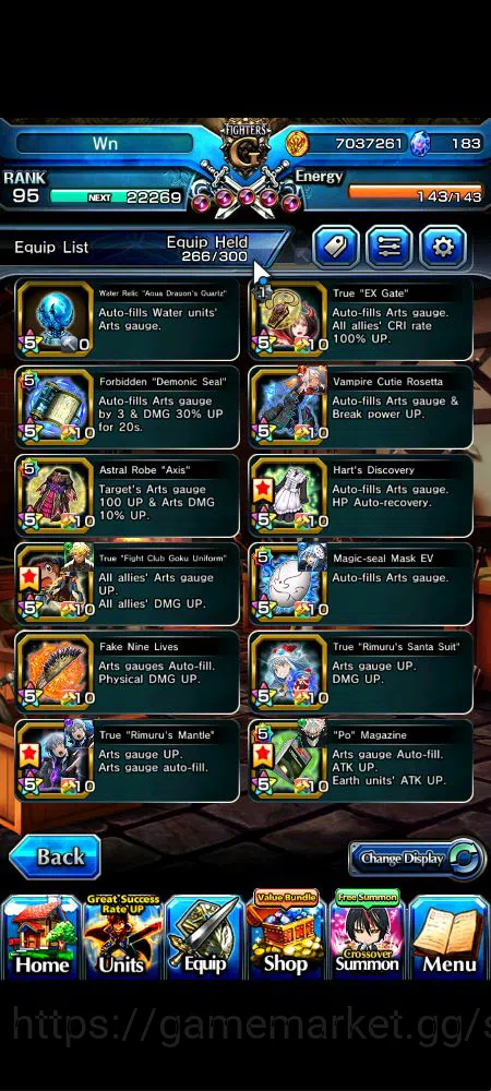 Grand Summoners Accounts Global|Rank 95|183 cc|15 Ascend+8 TW|[Okarun,DL Ri image 2