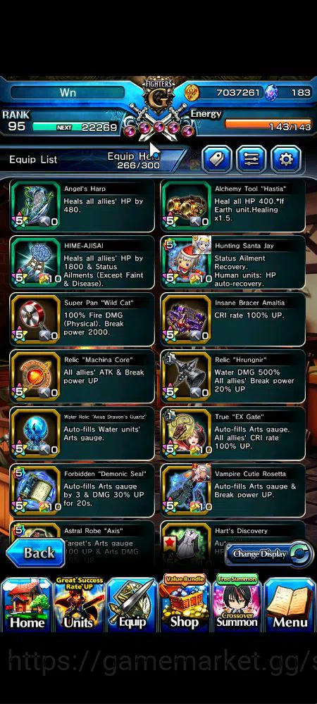 Grand Summoners Accounts Global|Rank 95|183 cc|15 Ascend+8 TW|[Okarun,DL Ri image 3