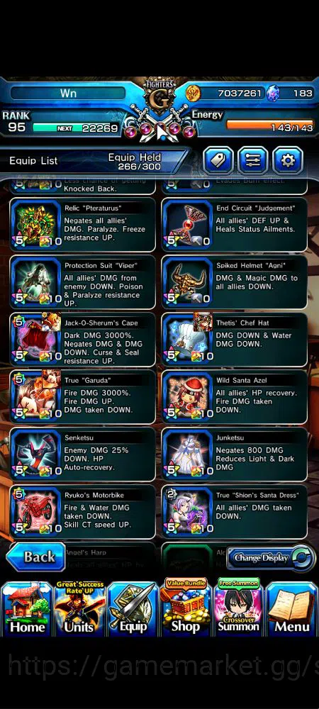 Grand Summoners Accounts Global|Rank 95|183 cc|15 Ascend+8 TW|[Okarun,DL Ri image 4