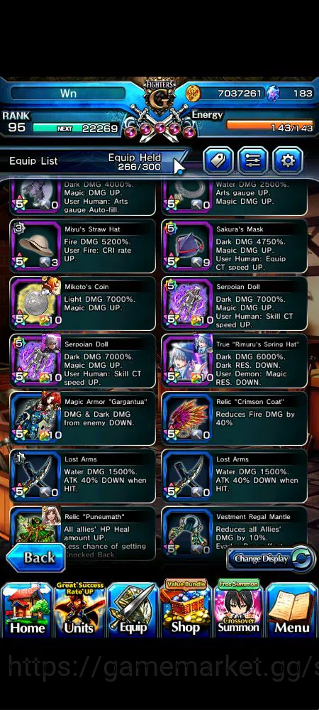 Grand Summoners Accounts Global|Rank 95|183 cc|15 Ascend+8 TW|[Okarun,DL Ri image 5