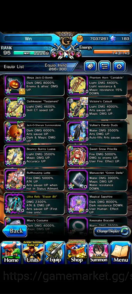 Grand Summoners Accounts Global|Rank 95|183 cc|15 Ascend+8 TW|[Okarun,DL Ri image 6