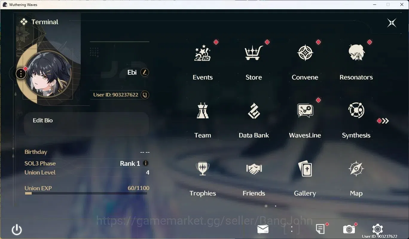 Wuthering Waves Accounts SEA |UL 4 | Rank 1 | Starter |2 Limited [Hiyuki, L image 1