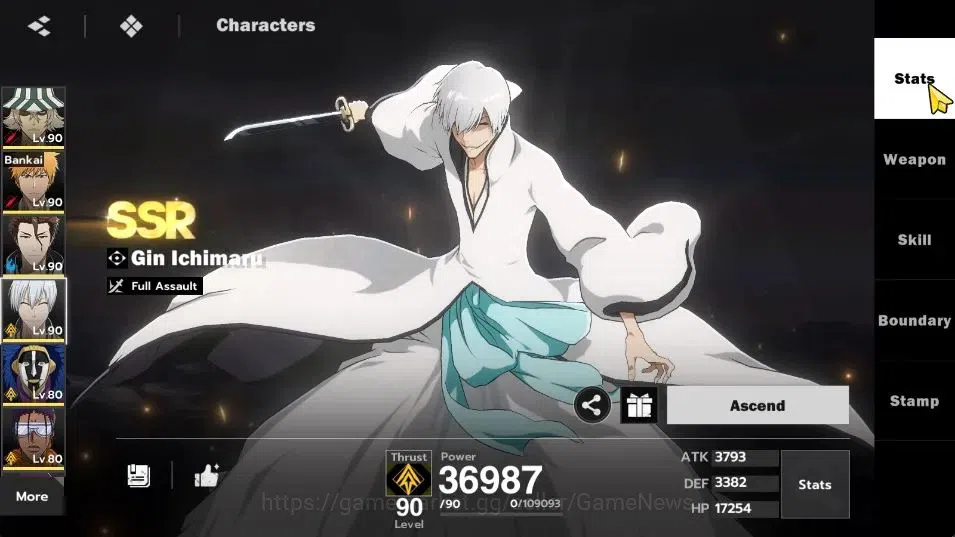 BLEACH: Soul Resonance Accounts NuverseSEA|LV 69|9 SSR [(UraharaB3,IchigoB1,AizenB image 15