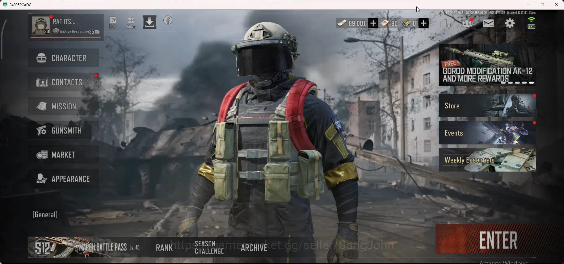 Arena Breakout Accounts Others Mobile|Lvl 30|SV 9.4M|CV 5.8M|3 WP Epic Skins|1 Epic Suit|CN On 1*|Check SS|AB064B 1