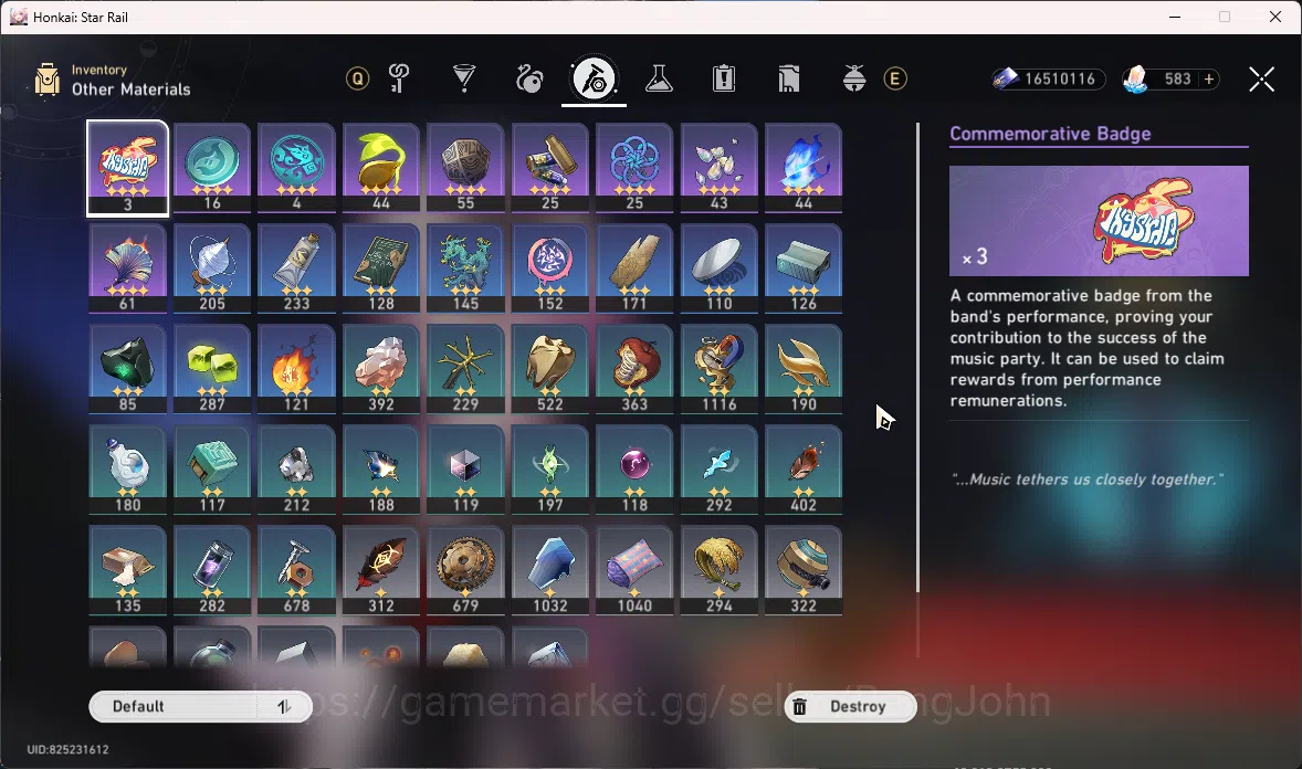 Honkai Star Rail Accounts ASIA | TL 70 | 24 Limit | Castorice+S1 | Hyacine E image 15