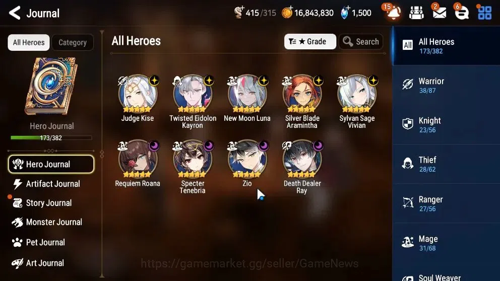 Epic Seven Accounts High-End GLOBAL UnVerif|New Era|9 ML(NM Luna,ZIO,DD Ray,etc)+Ab Fumyr,Setsuka,Ivana,Rinak,etc|AUTO 6