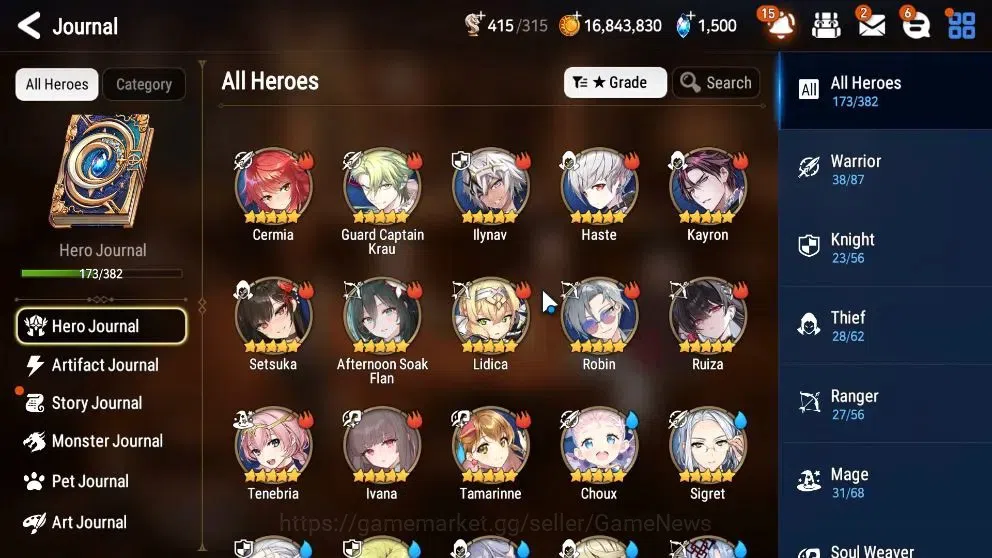 Epic Seven Accounts High-End GLOBAL UnVerif|New Era|9 ML(NM Luna,ZIO,DD Ray,etc)+Ab Fumyr,Setsuka,Ivana,Rinak,etc|AUTO 7