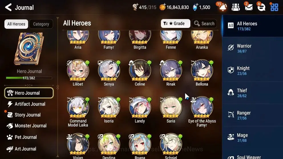 Epic Seven Accounts High-End GLOBAL UnVerif|New Era|9 ML(NM Luna,ZIO,DD Ray,etc)+Ab Fumyr,Setsuka,Ivana,Rinak,etc|AUTO 8