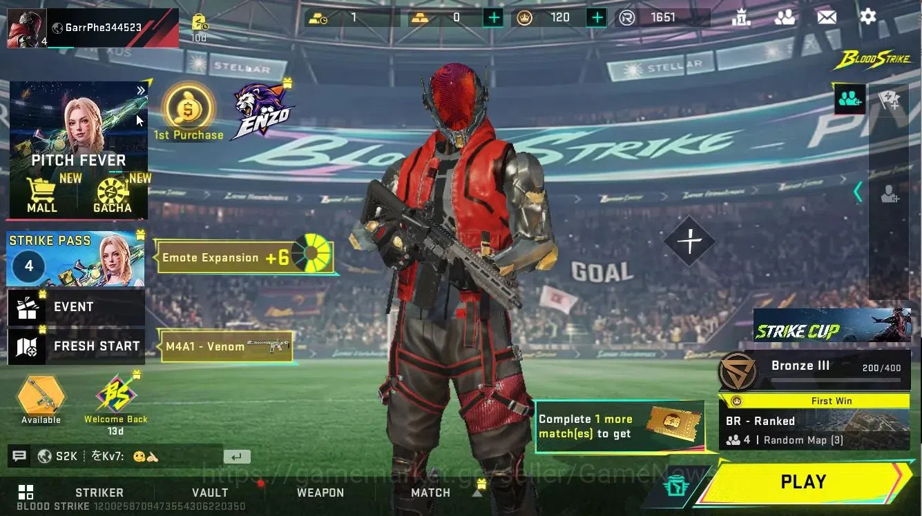 Blood Strike Accounts ASIA|ULTRA Striker ZERO-Agent Zero|Legendary [Orig image 1