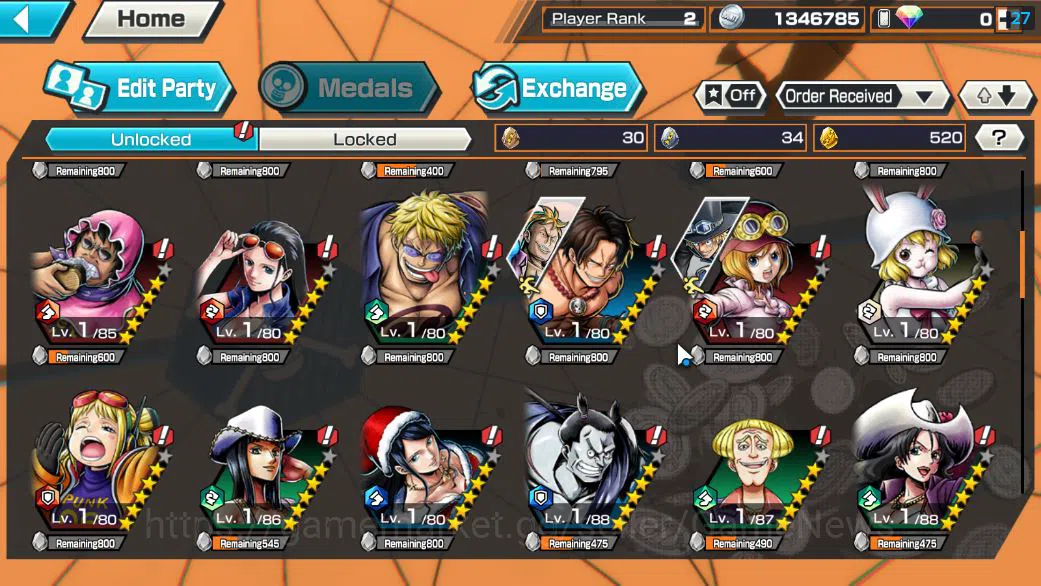 One Piece Bounty Rush Accounts Starter Global|5 EX|4Emperor Mashall D.Teach,BP Kuzan,5Elders Saturn,4Emperor Luffy|Rank 5