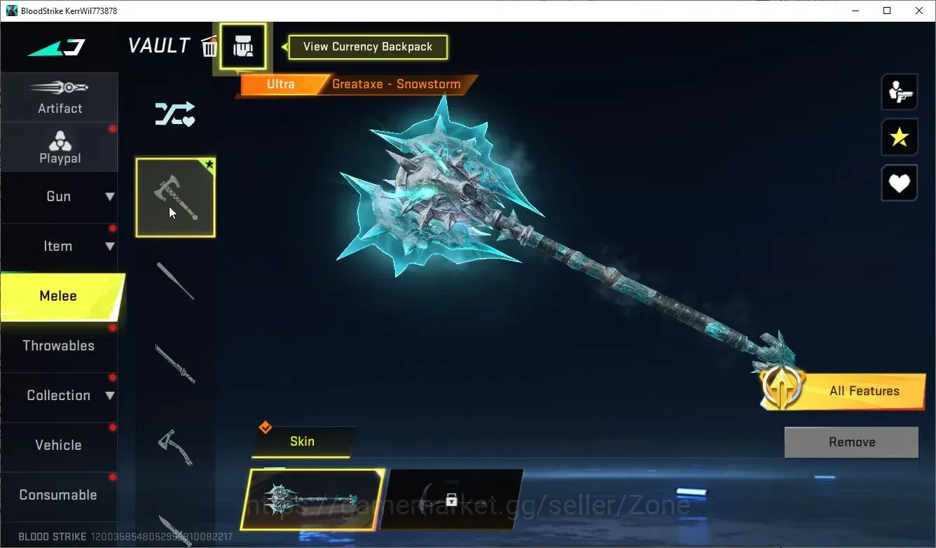 Blood Strike Accounts Starter ASIA Starter|1 ULTRA MELEE: Greataxe-Snowstorm|1 ETERNAL Voucher|Check SS|LogNetEase(BS1257Z) 1