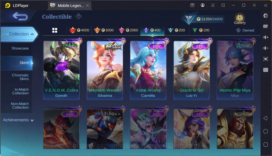 Mobile Legends: Bang Bang Accounts GLOBAL|Hero 103|Skin 140|CC Natalia,Fanny P.Ace+Va image 13