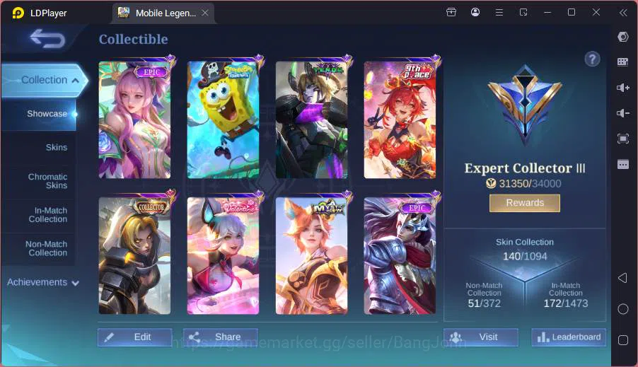 Mobile Legends: Bang Bang Accounts GLOBAL|Hero 103|Skin 140|CC Natalia,Fanny P.Ace+Va image 19