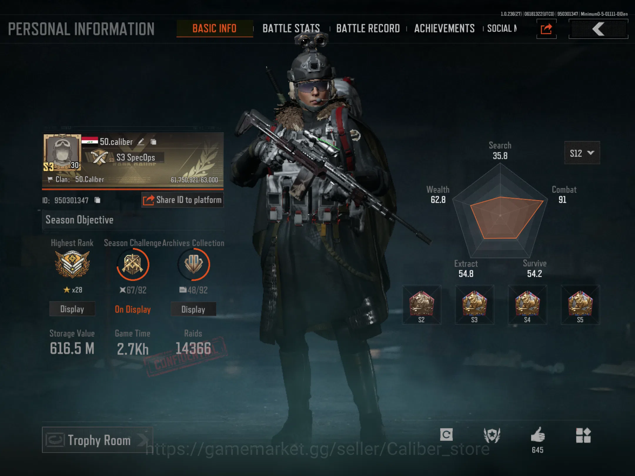 Arena Breakout Accounts 616M T7 Skin wrath suit 2 gloves 461 t7 negotiable image 1
