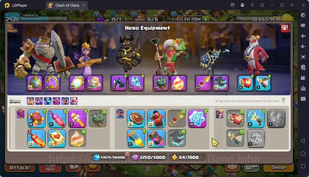 Clash of Clans Accounts TH 18-BH 10|LVL250|BK100,AQ100,MP72,GW76,RC53,DD5| image 12