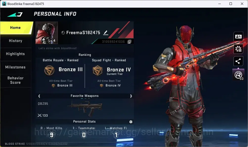 Blood Strike Accounts ASIA |1 Evo M1887-Destroyer|1 Eternal AUG-Empyrean image 1