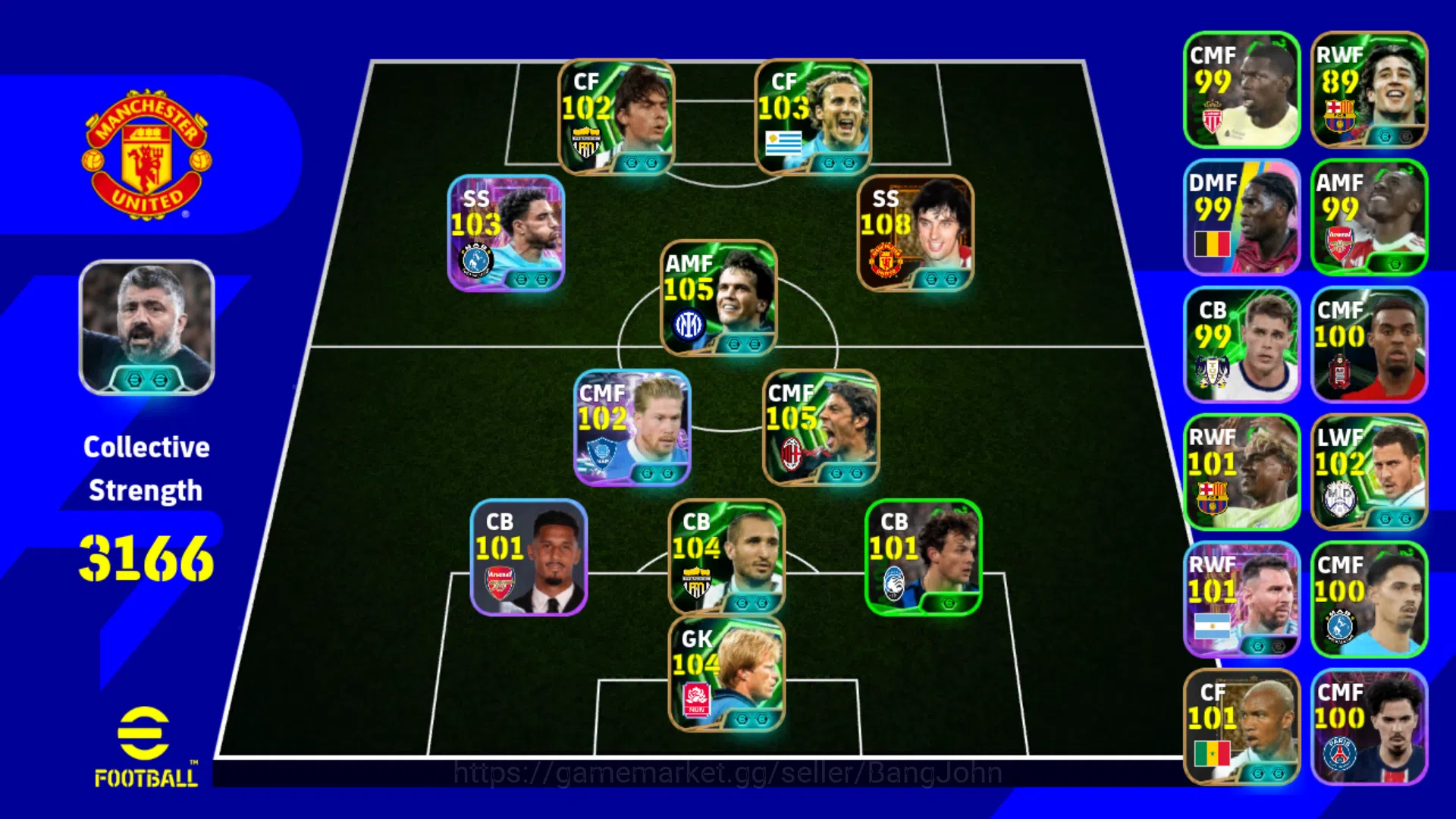 Login 3 | Power 166 | George Best Bigtime | Rui Costa Epic | Lothar Matthaus Epic | Giorgio Chiellini Epic EFB515B eFootball Others Login 3 | Power 166 | George Best Bigtime | Rui Co image 1